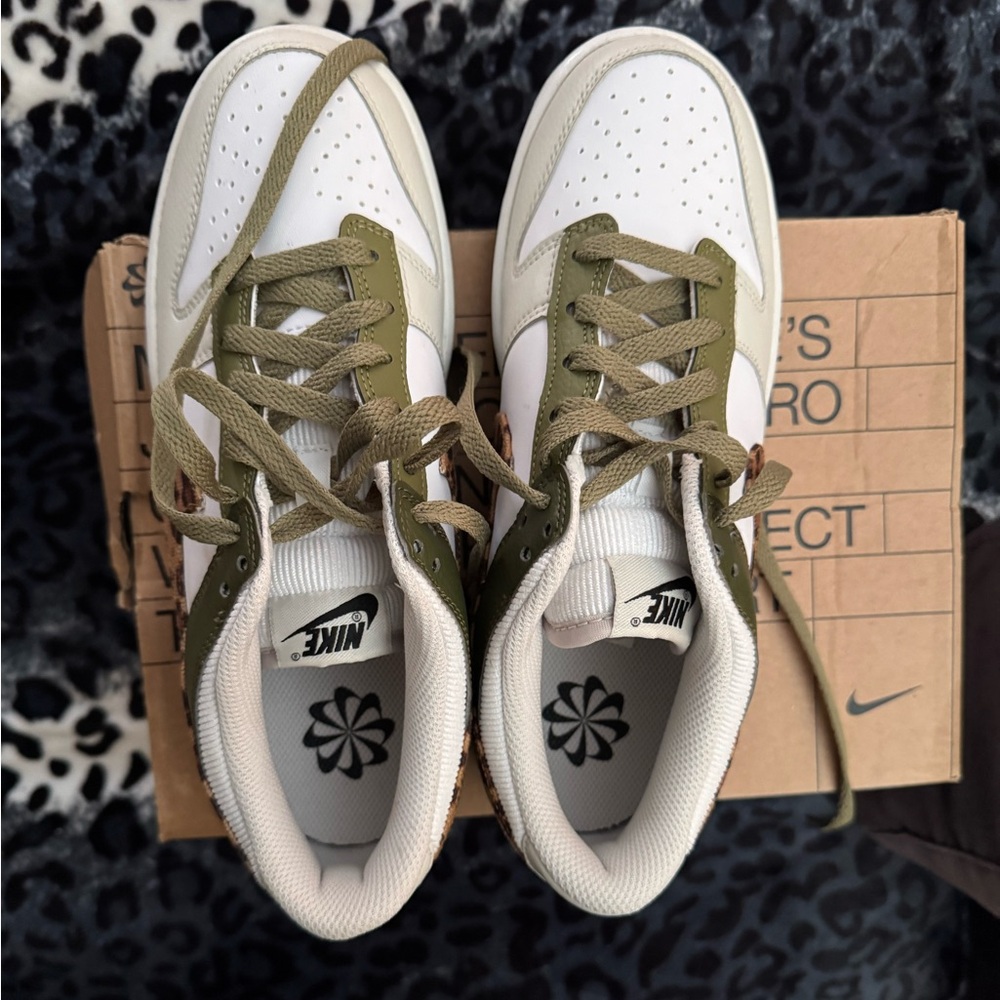 Nike Dunk Low Olive and White Casual Sneakers